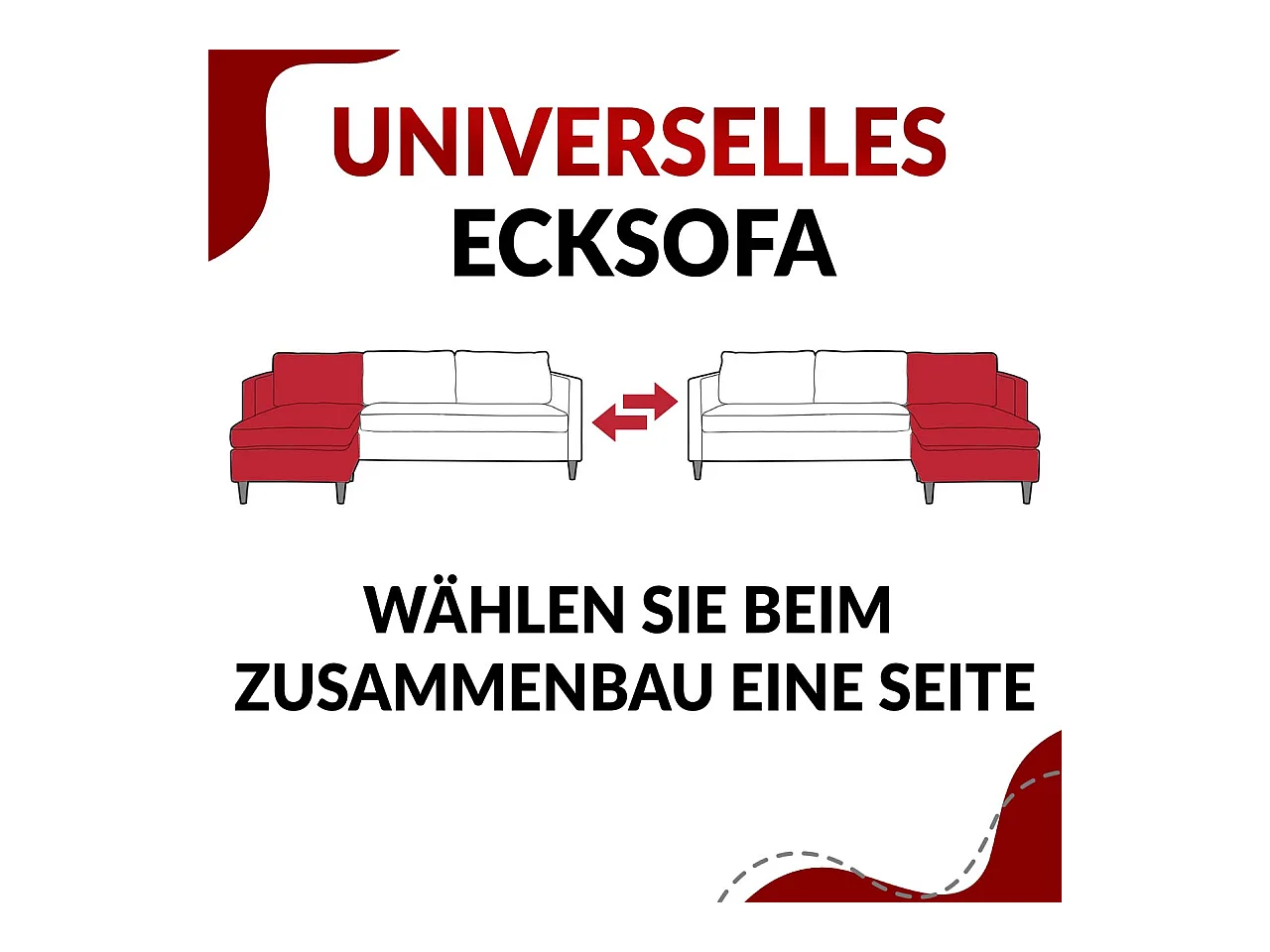 Ecksofa Universal - mit schlaffunktion und Bettkästen - Blau Velvet - LANG