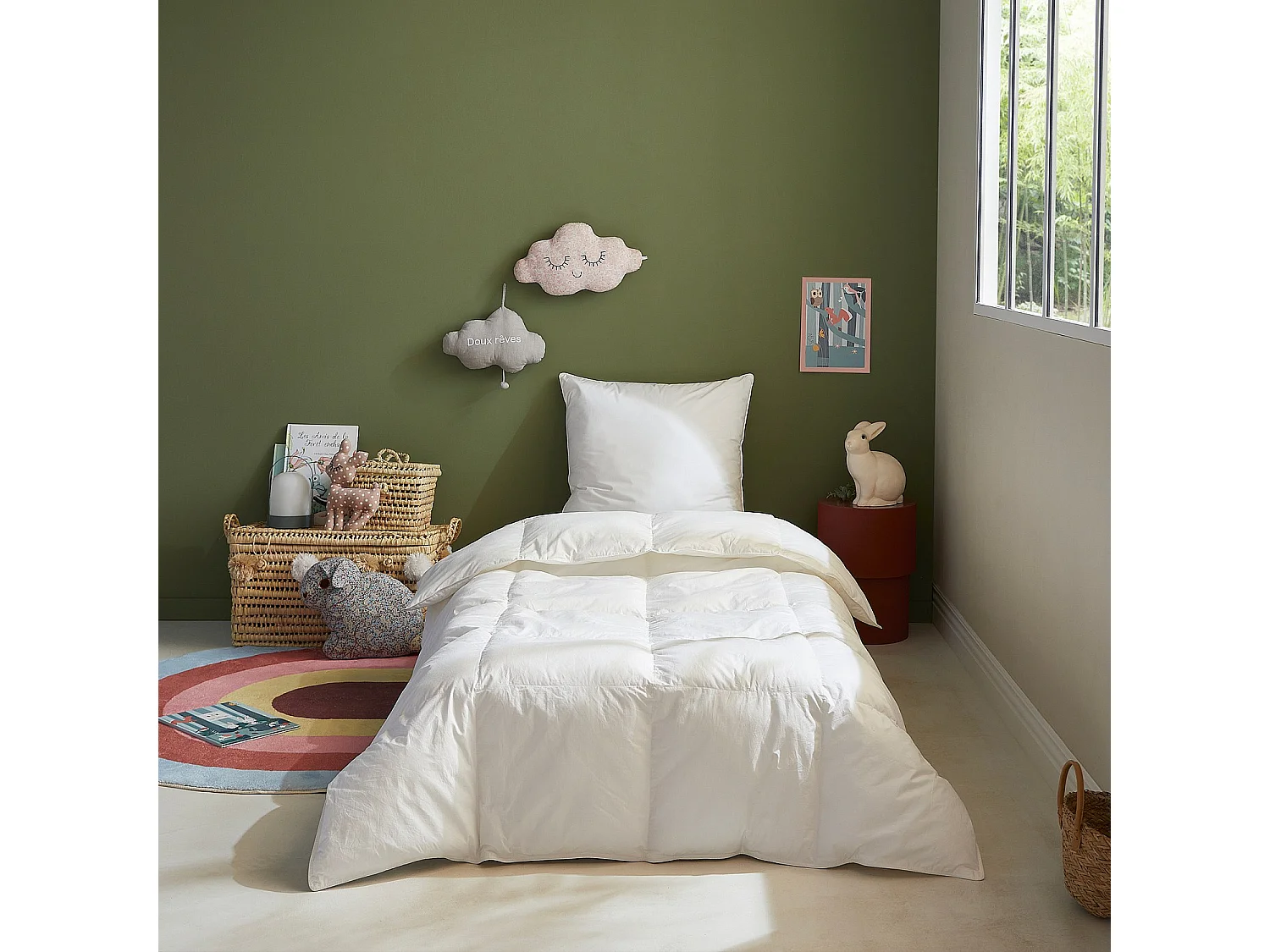 Couette chaude en synthétique - 350 g/m² - 140 x 200 cm