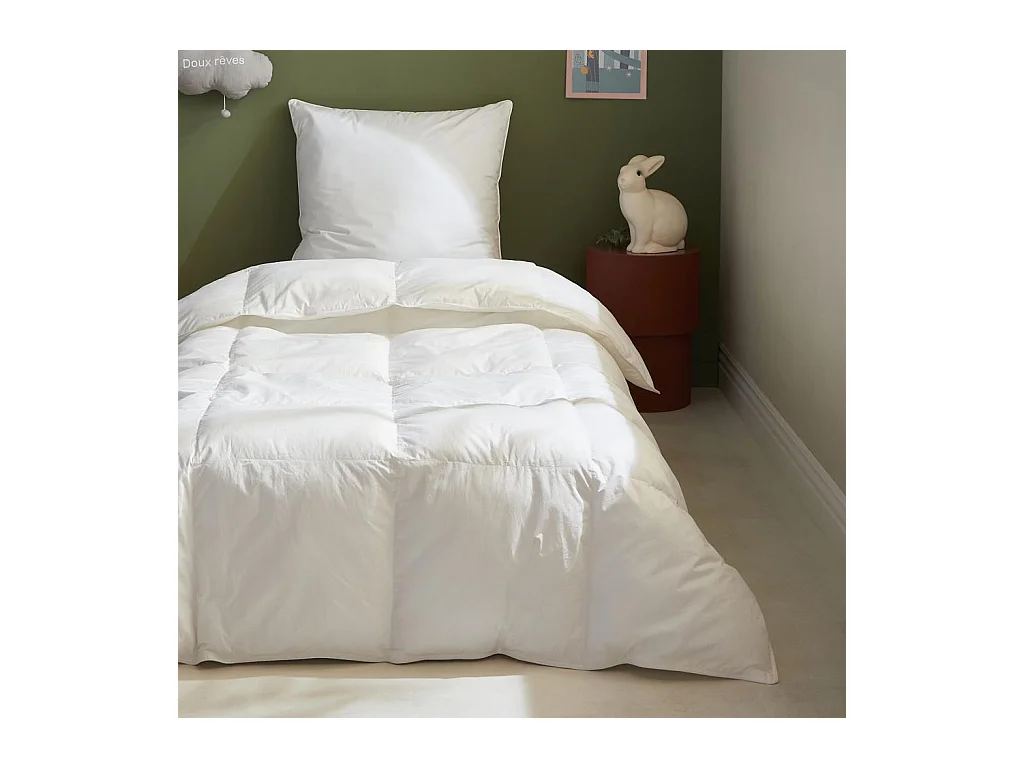 Habitat - Couette tempérée en synthétique - 250 g/m² - 140 x 200 cm - Esprit duvet