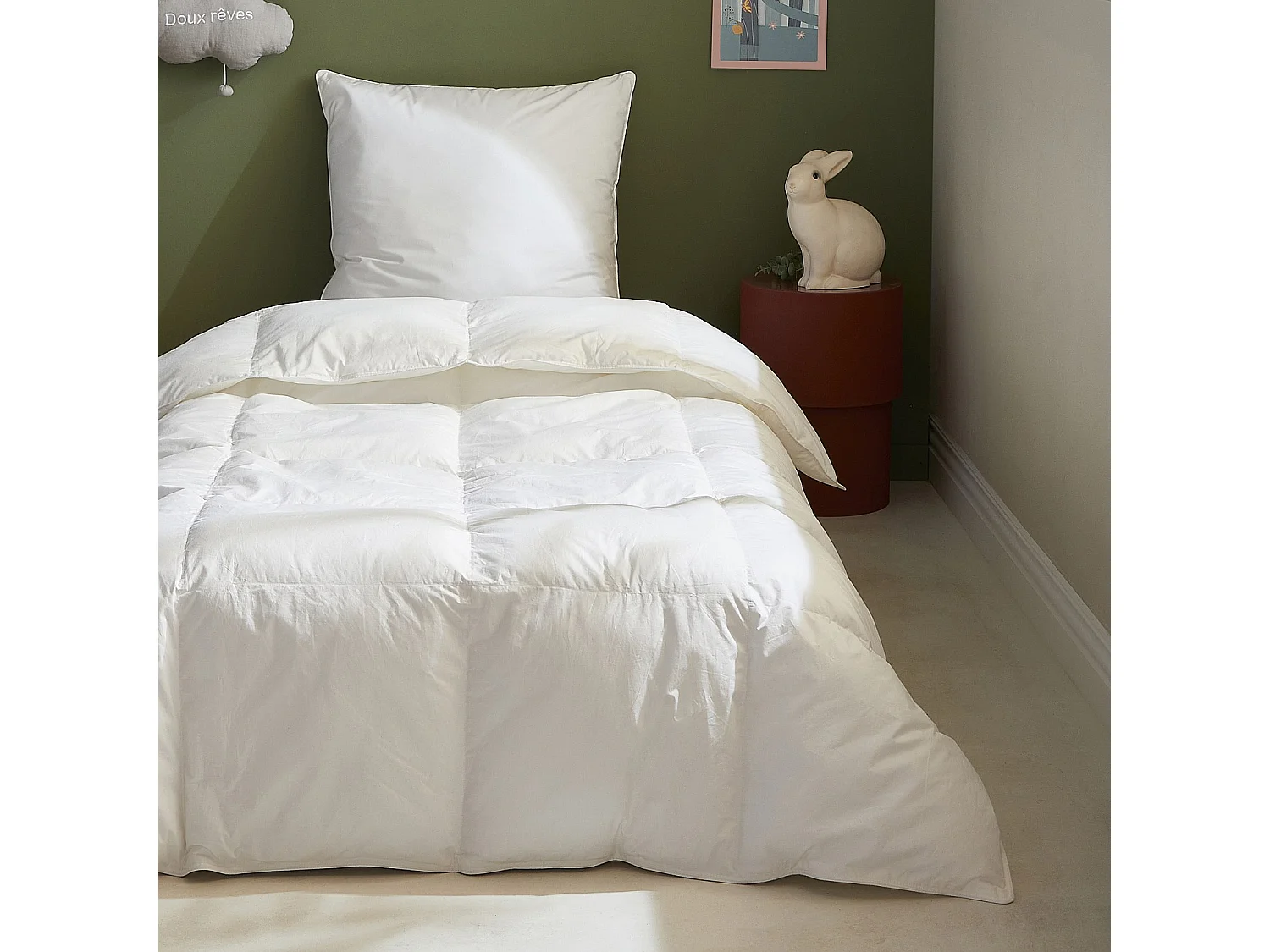 Habitat - Couette tempérée en synthétique - 250 g/m² - 140 x 200 cm - Esprit duvet