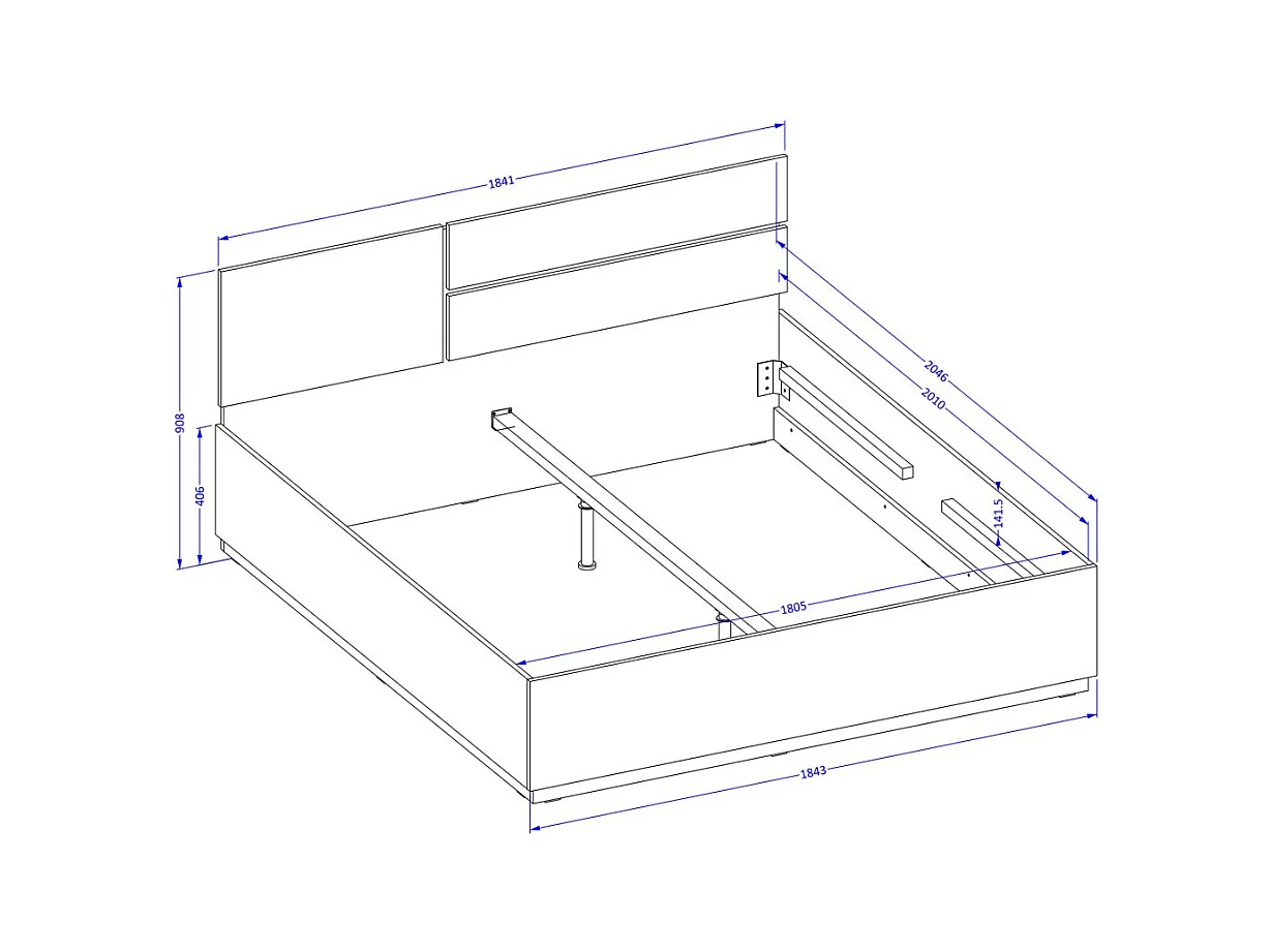 Cama HAVANA 180x200 cm bege e preta – Elegância moderna para quarto de adulto espaçoso
