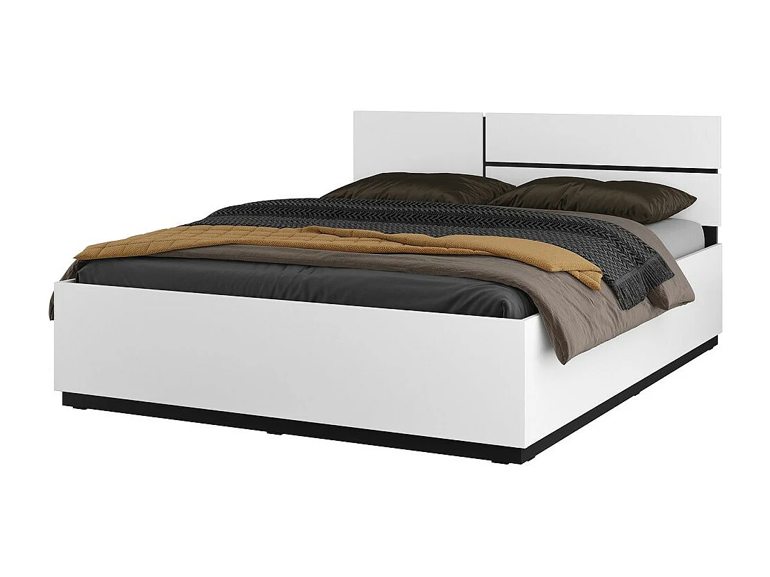 Cama HAVANA 160x200 branca com estrado – Design moderno e conforto otimizado