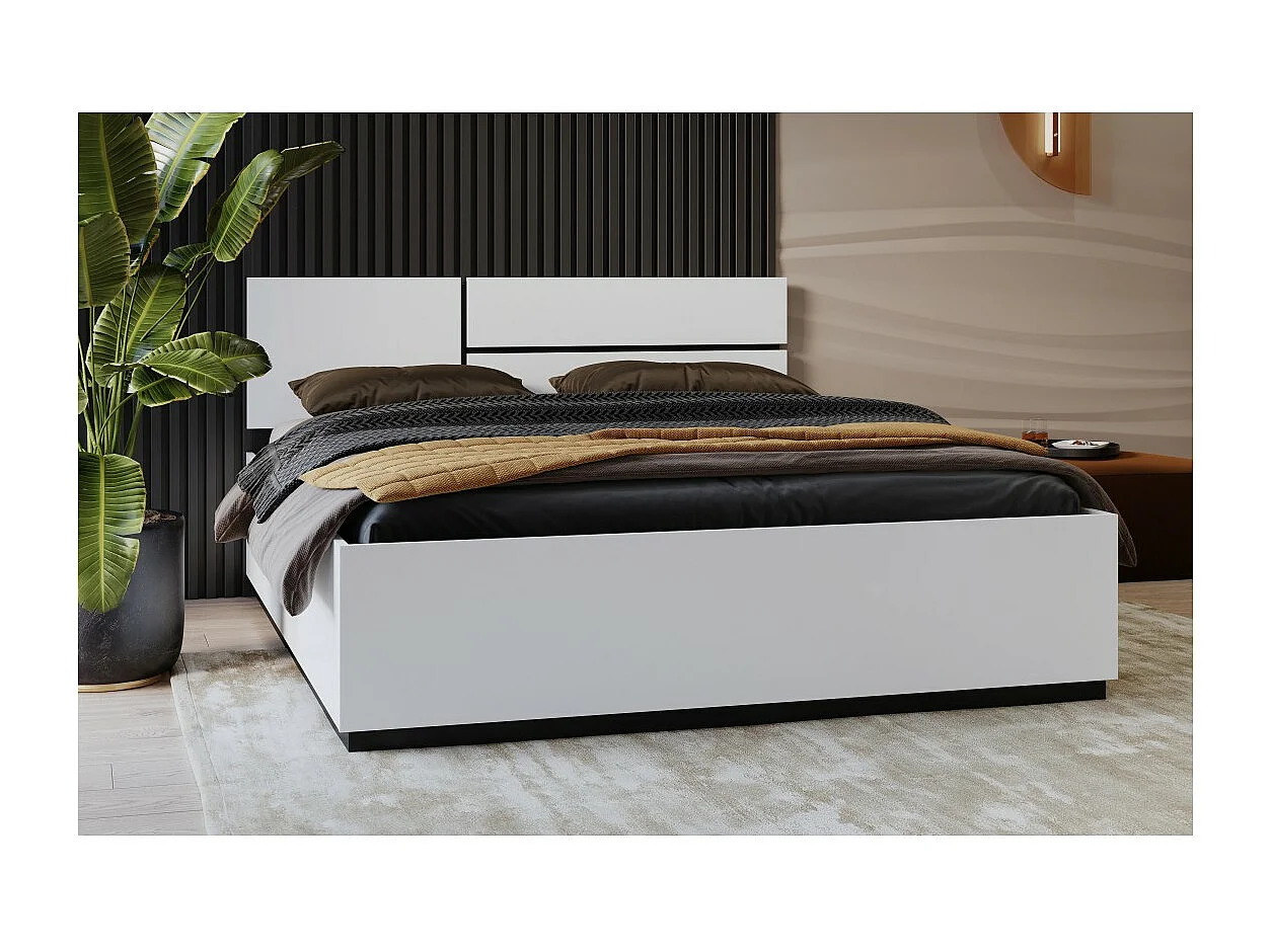 Cama HAVANA 160x200 branca com estrado – Design moderno e conforto otimizado