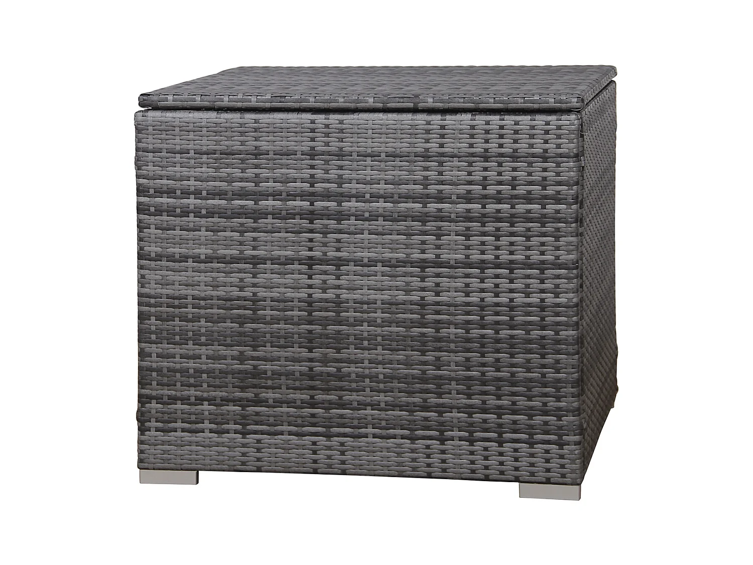 Coffre à coussins SVITA en polyrotin, boîte de jardin extensible LUGANO CALIFORNIA gris