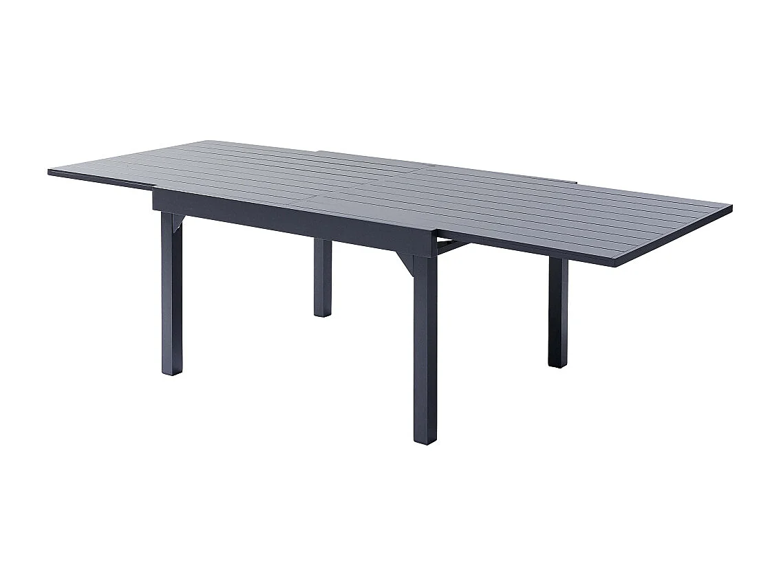 Ensemble MODULO 6/10p en aluminium et 10 fauteuils en aluminium et textilène