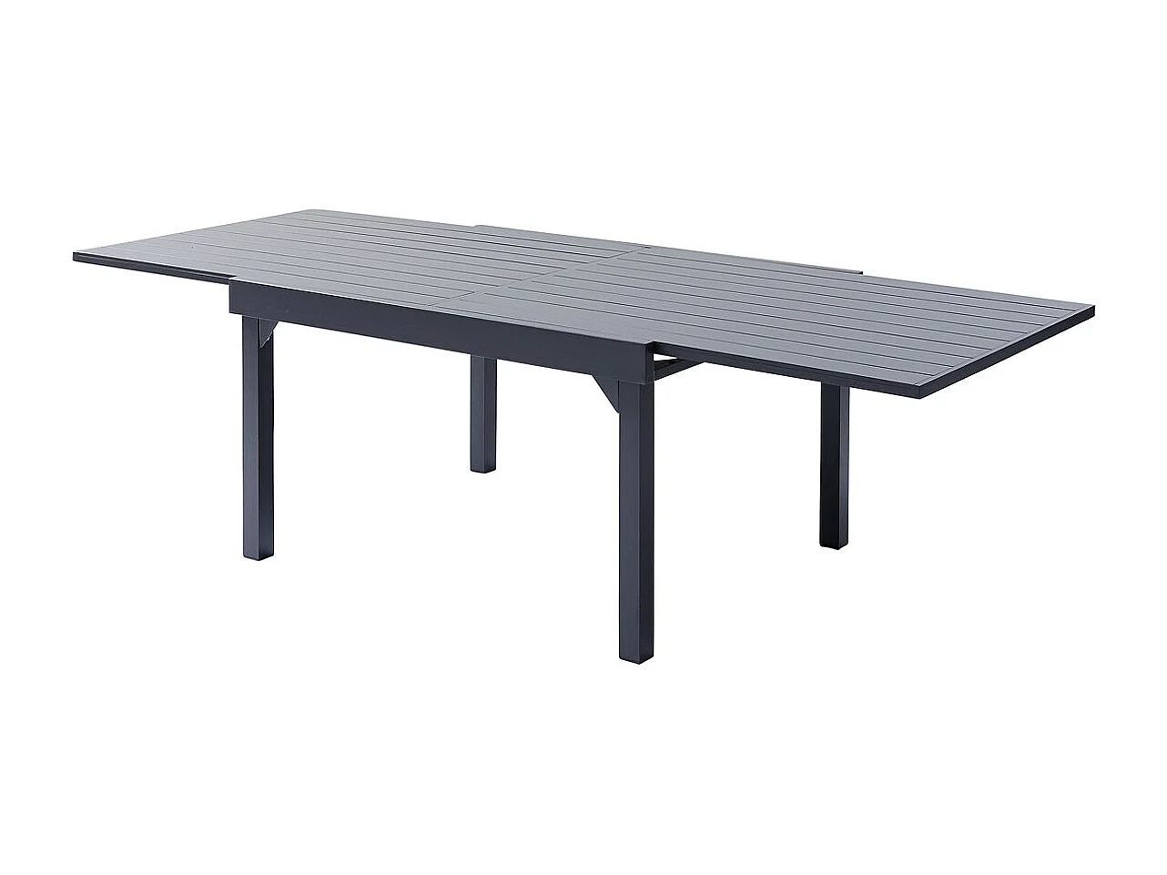 Ensemble MODULO 6/10p en aluminium et 10 fauteuils en aluminium et textilène