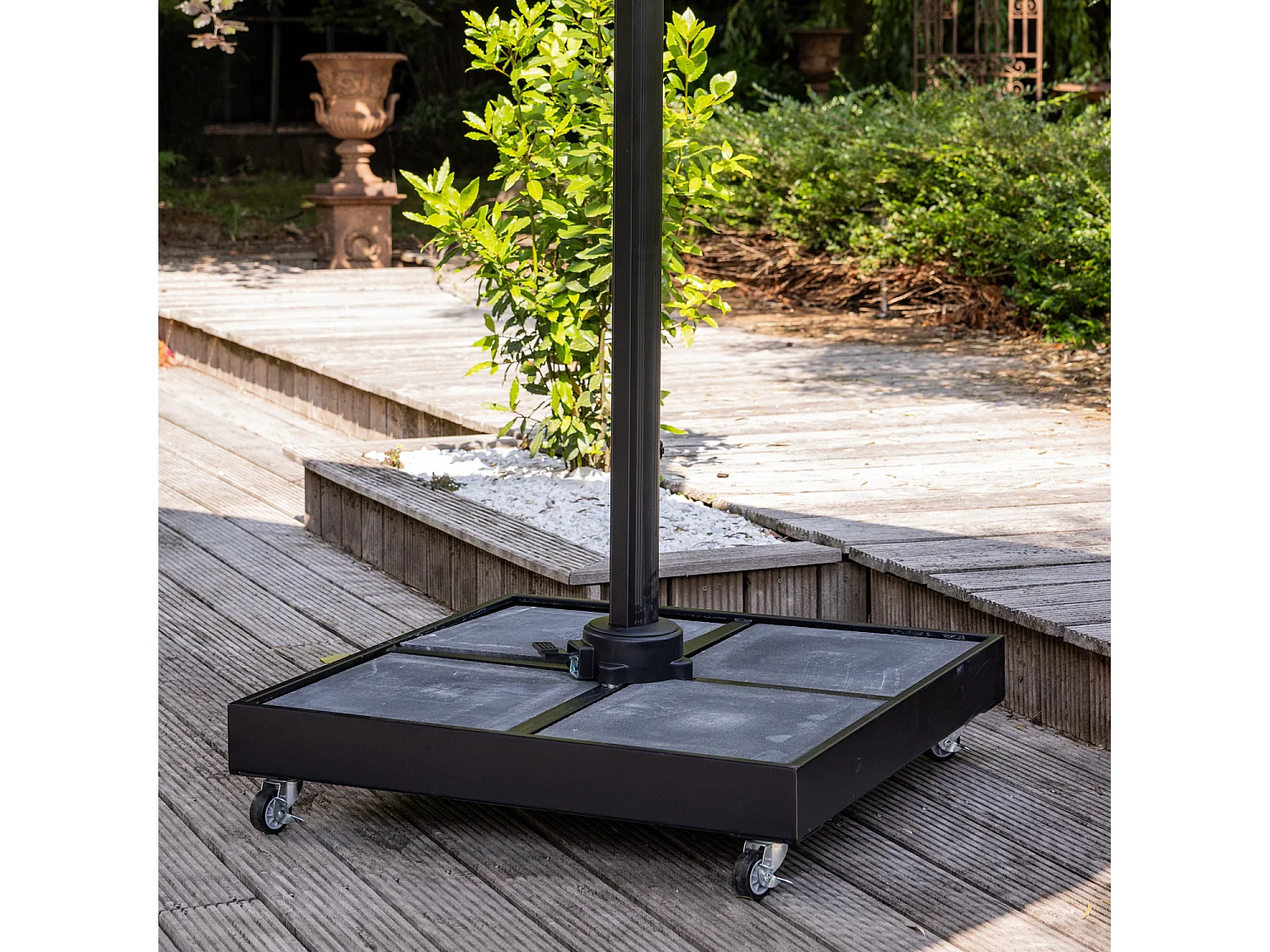 Pied de lestage sur roues CANCALE pour parasol déporté