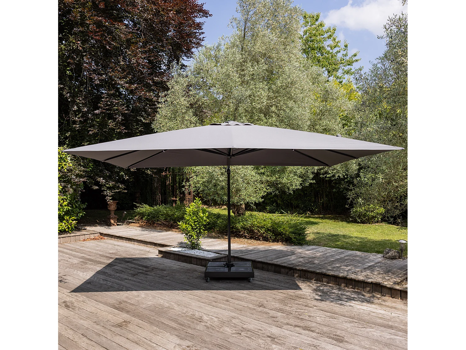 Pied de lestage sur roues CANCALE pour parasol déporté