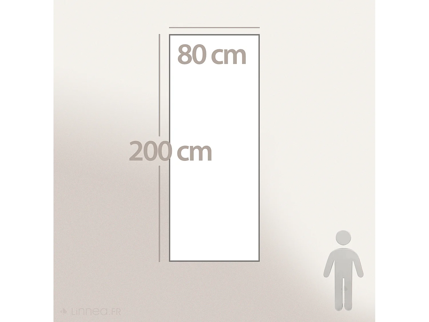 Housse d'édredon 80x200 cm lin lavé motif végétal PALAWAN bleu Indigo