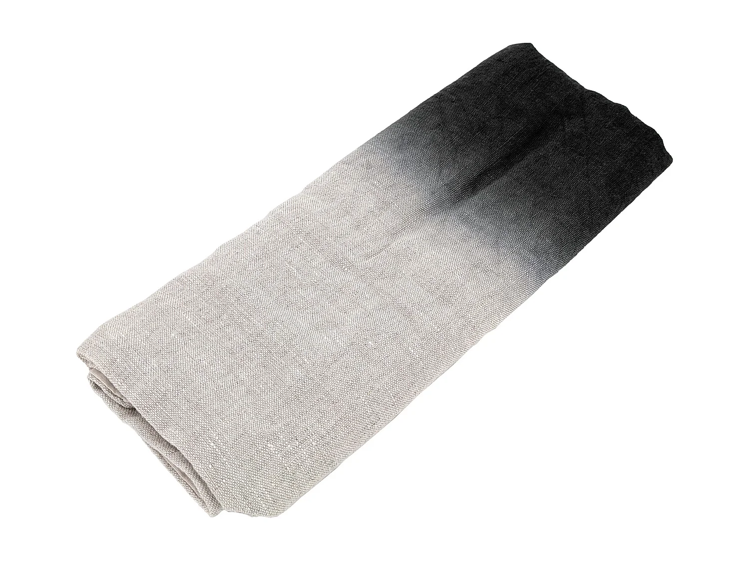Housse de coussin DEEPALI DECO 45x45 cm lin et coton lavé noir Café