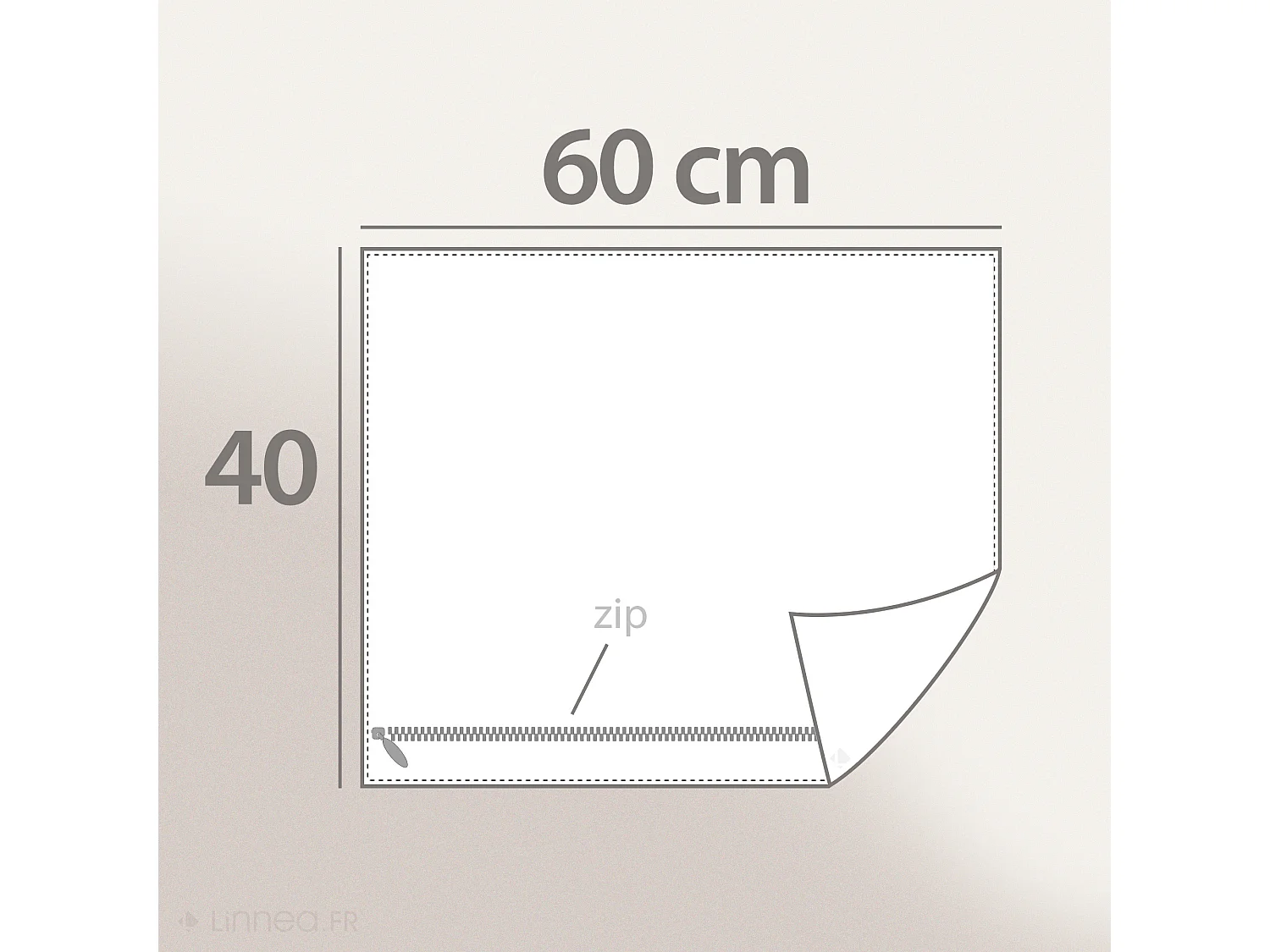 Housse de coussin pur coton teint lavé 40x60 cm BANDANAS noir caviar