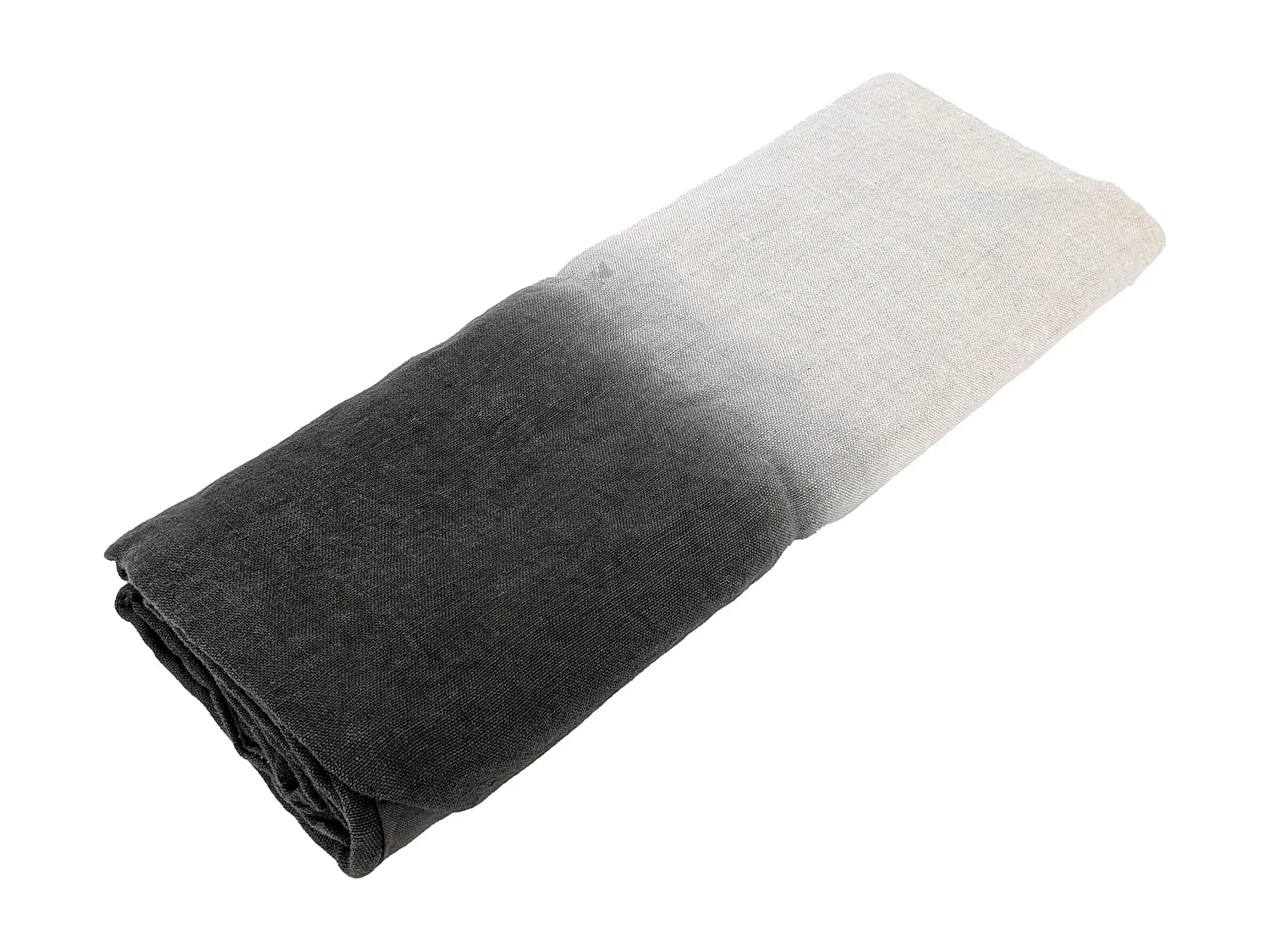 Housse de coussin DEEPALI DECO 55x80 cm lin et coton lavé noir Café