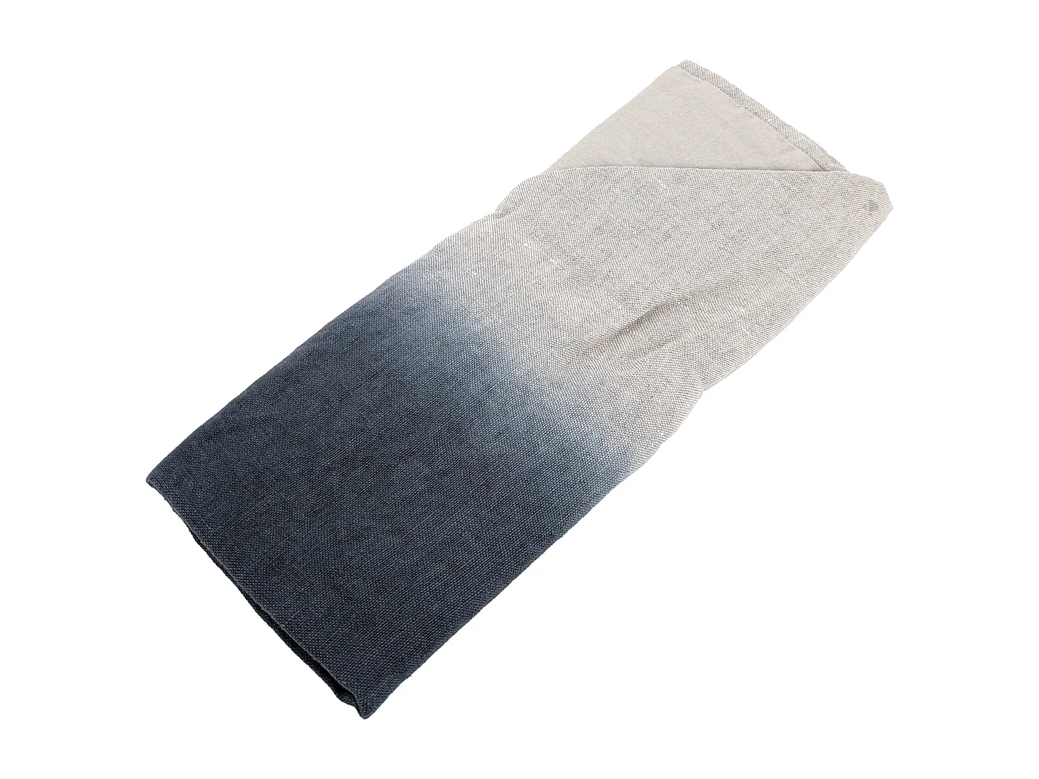 Housse de coussin DEEPALI DECO 45x45 cm lin et coton lavé bleu Granit