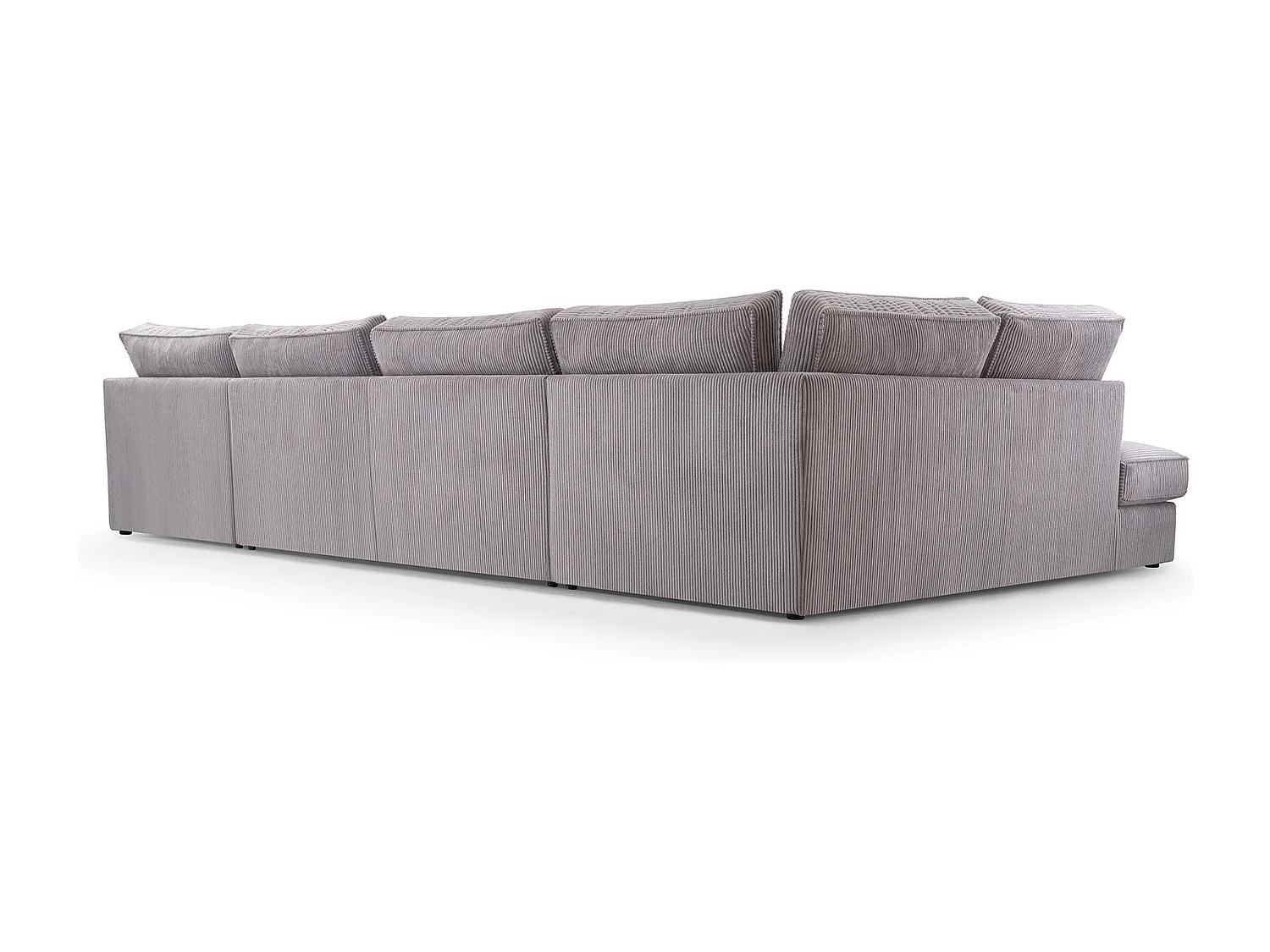 Polsterecke U, Hochwertiges Und Großes Ecksofa Für Das Wohnzimmer, Robuster Holzrahmen, Inklusive Rückenkissen, Freistehend, 407x228x93cm Gold