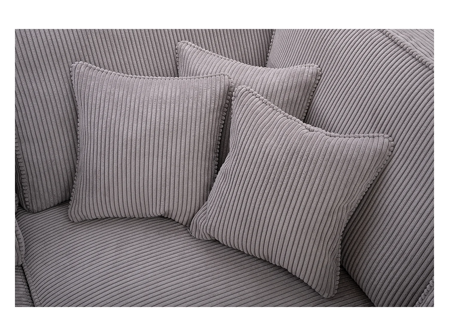 Polsterecke U, Hochwertiges Und Großes Ecksofa Für Das Wohnzimmer, Robuster Holzrahmen, Inklusive Rückenkissen, Freistehend, 407x228x93cm Grau