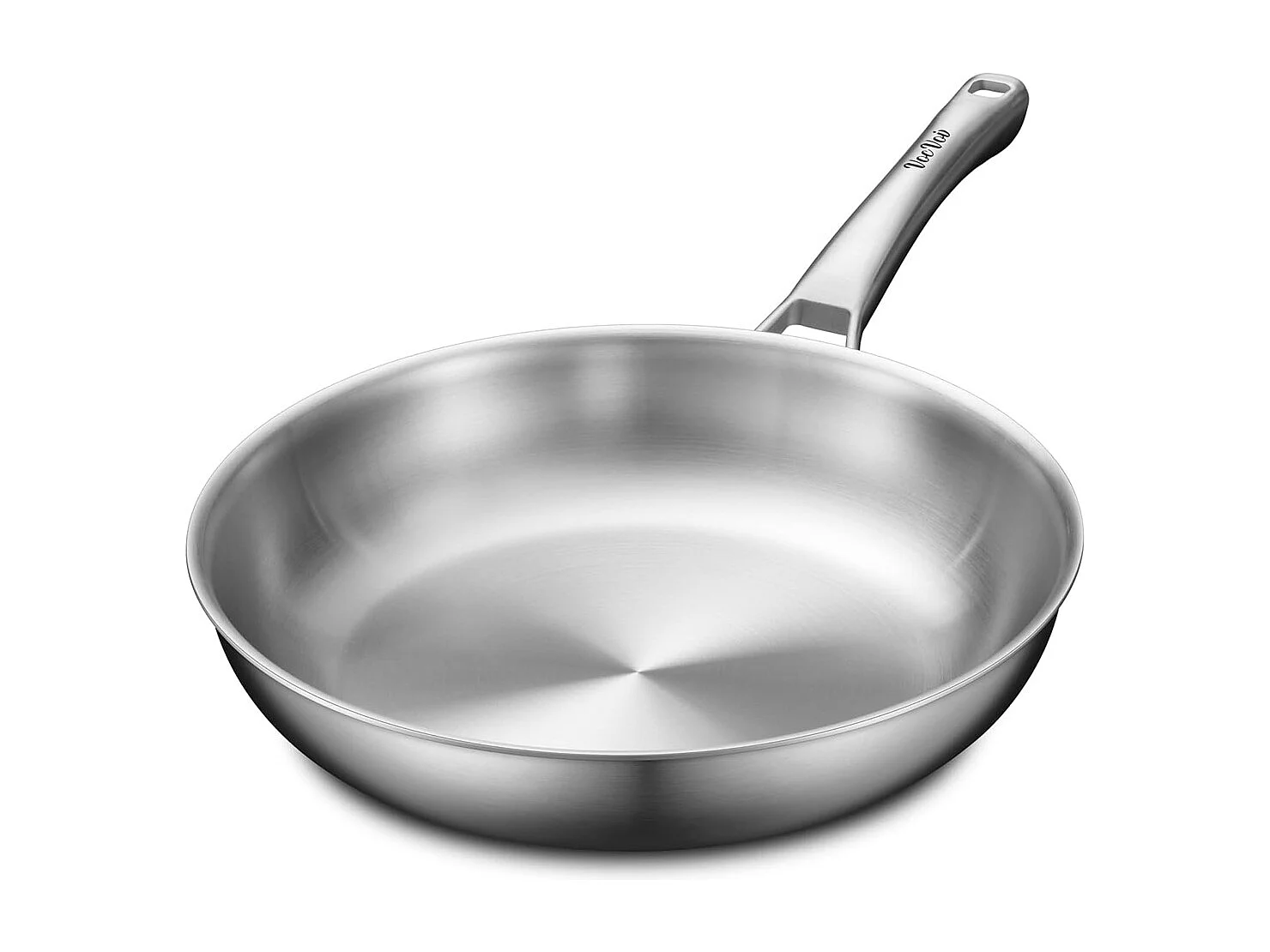 Poêle en acier inoxydable, 28 CM Poêle en acier inoxydable sans revêtement