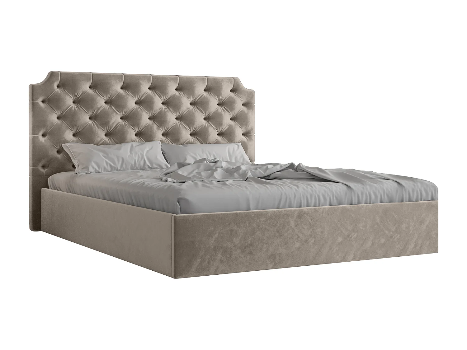 AX LIVING Tybilla 180x200 Bett mit Bettkasten in Beige – Komfort&Stil