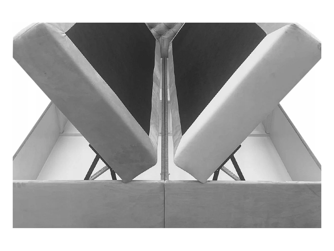 AX LIVING Gallese 180 x 200 Boxspringbett salbeigrün mit Bettkasten