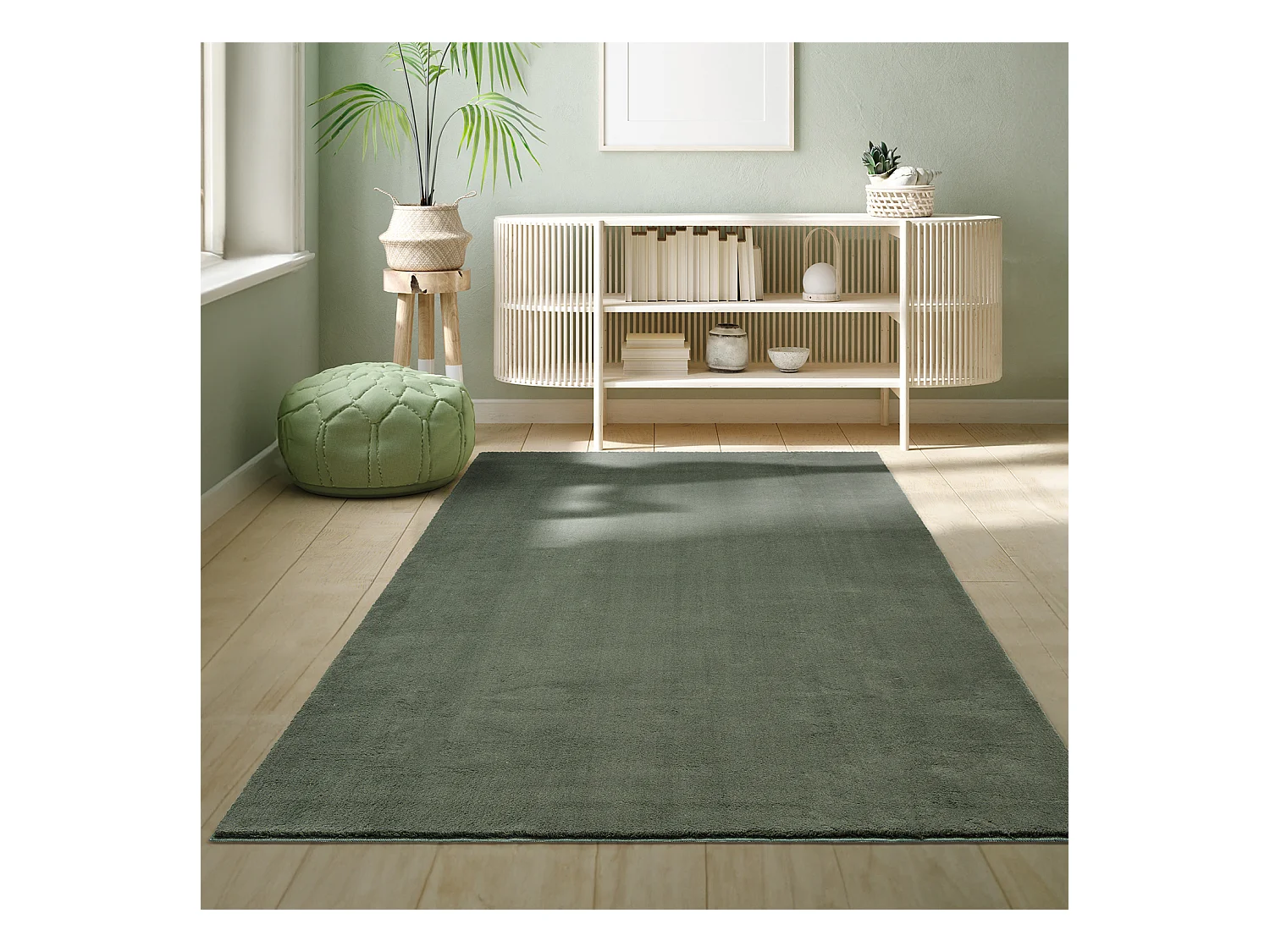 Teppich Kurzflor Waschbar Anti-Rutsch - Wald - 160 x 220 cm - RELAX