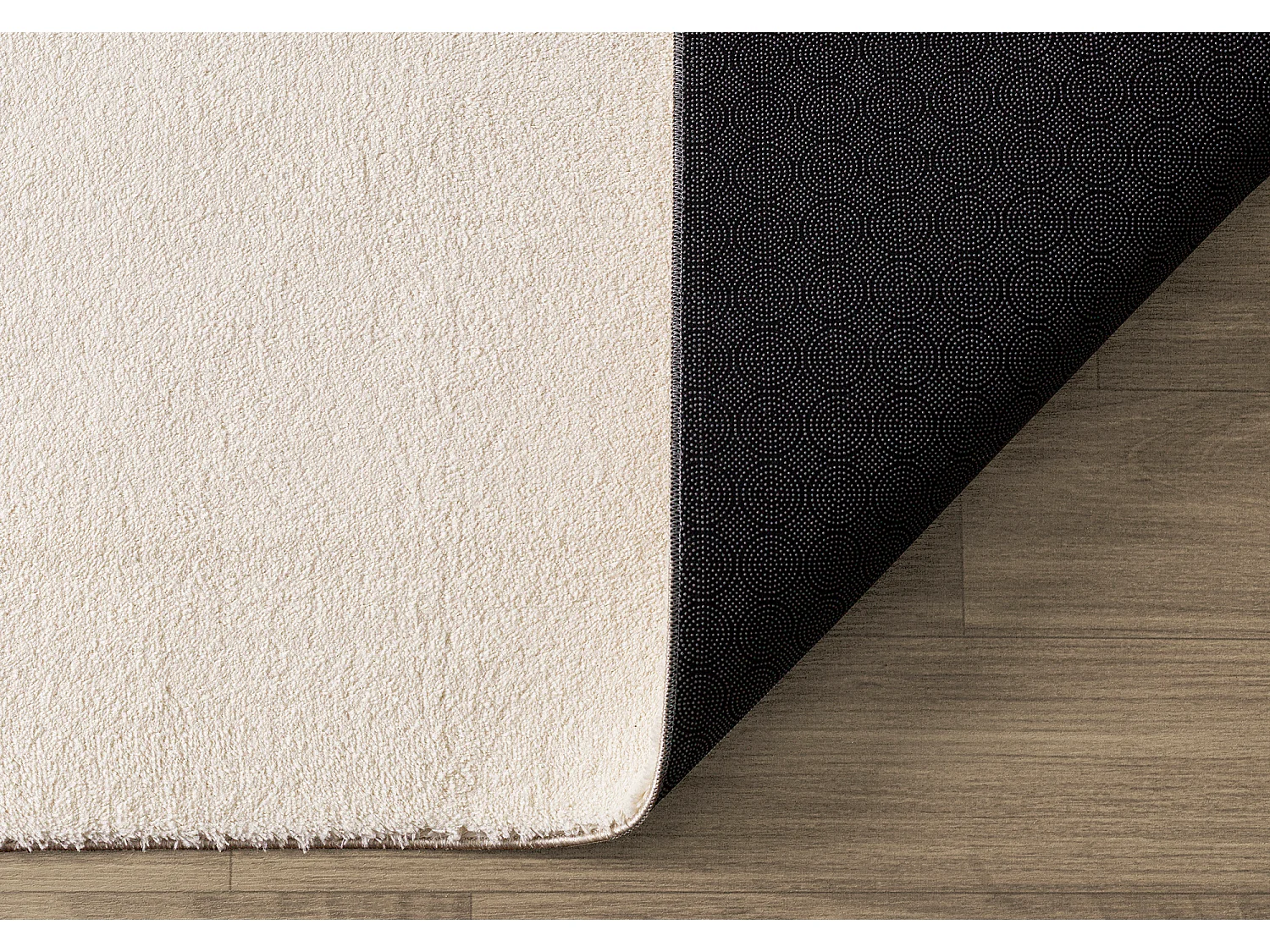 Tapis uni antidérapant lavable Beige - 200 x 280 cm - RELAX