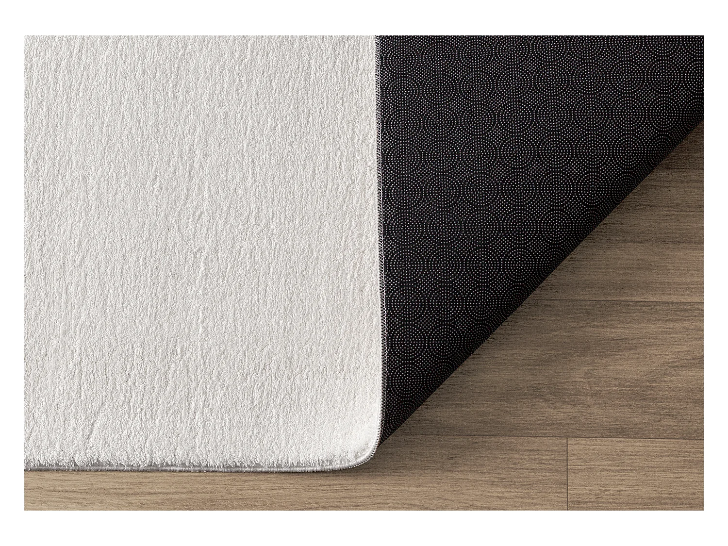 Tapis uni antidérapant lavable Crème - 200 x 280 cm - RELAX