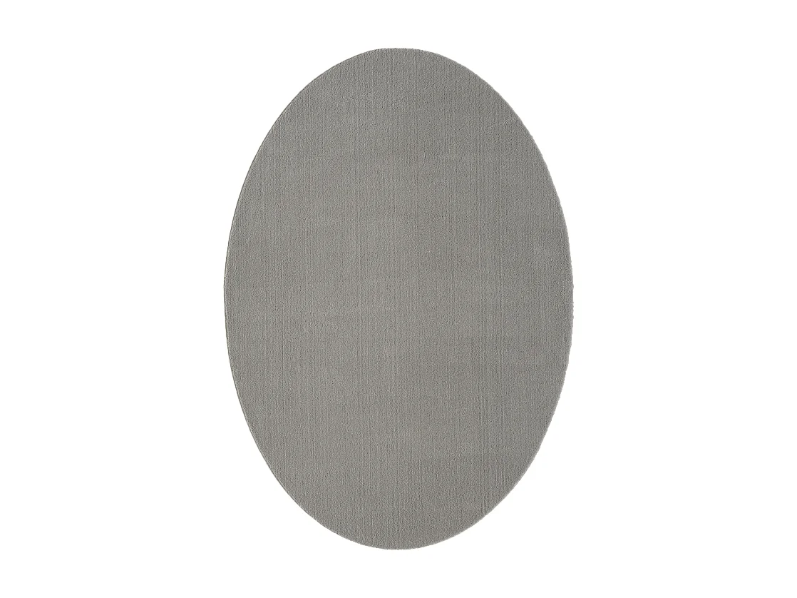 Alfombra pelo corto lavable antideslizante - Gris - 140 x 200 oval cm - RELAX
