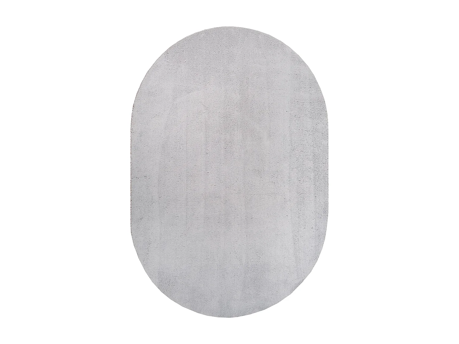 Tapis uni antidérapant lavable Gris - 140 x 200 oval cm - RELAX