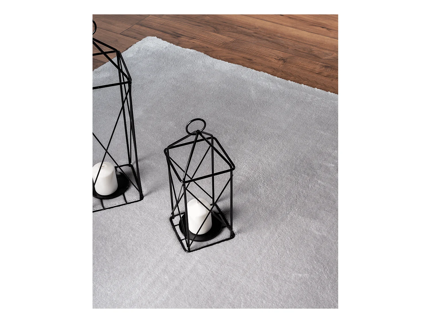 Tapijt kortpolig wasbaar antislip - Grijs - 120 cm Rond - RELAX