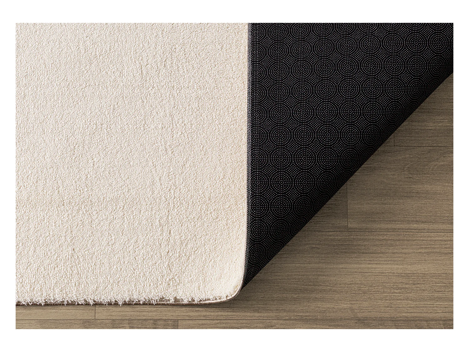 Tapis uni antidérapant lavable Beige - 80 x 150 cm - RELAX