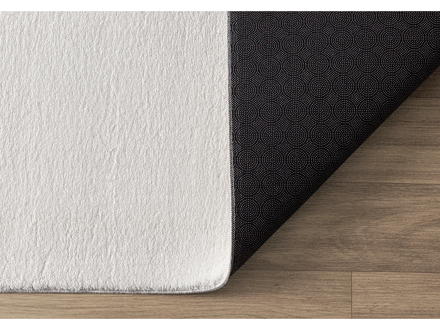 Tapis uni antidérapant lavable Crème - 160 x 220 cm - RELAX