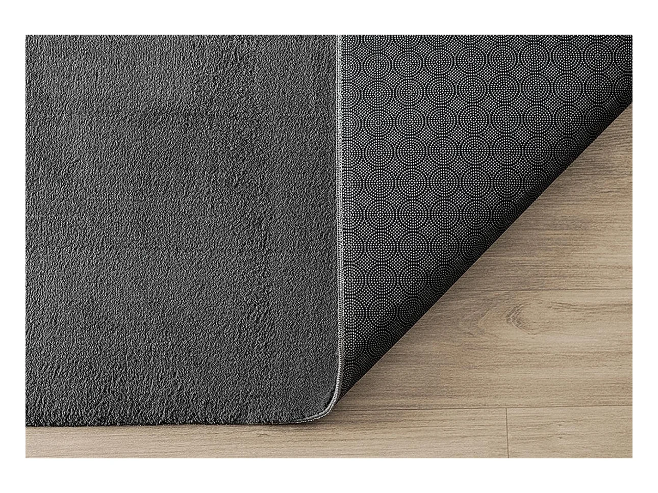 Tapis uni antidérapant lavable Anthracite - 300 x 400 cm - RELAX