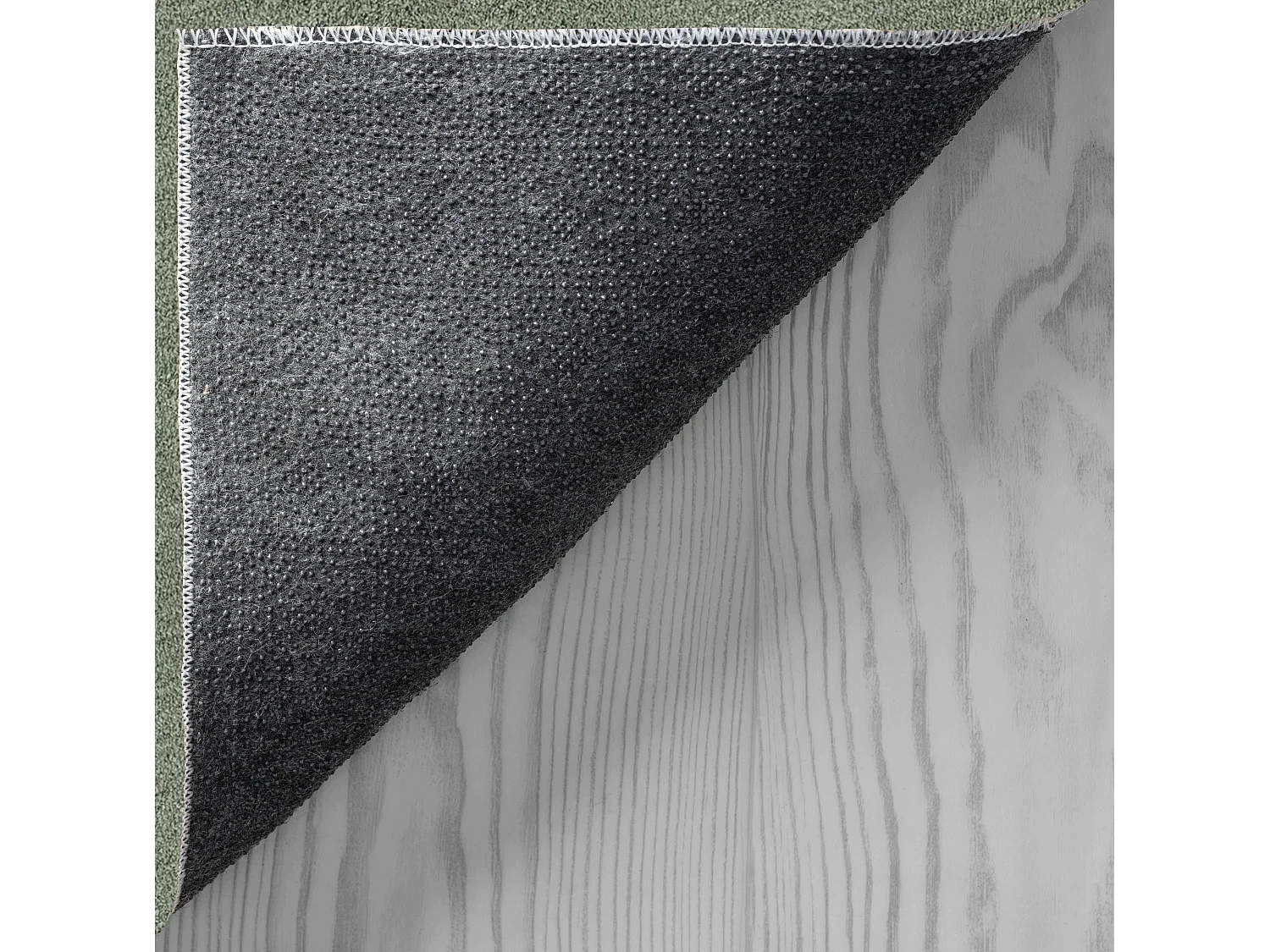 Tapis uni antidérapant lavable Vert - 80 x 150 cm - RELAX