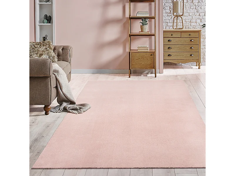 Tapis uni antidérapant lavable Blush - 240 x 340 cm - RELAX