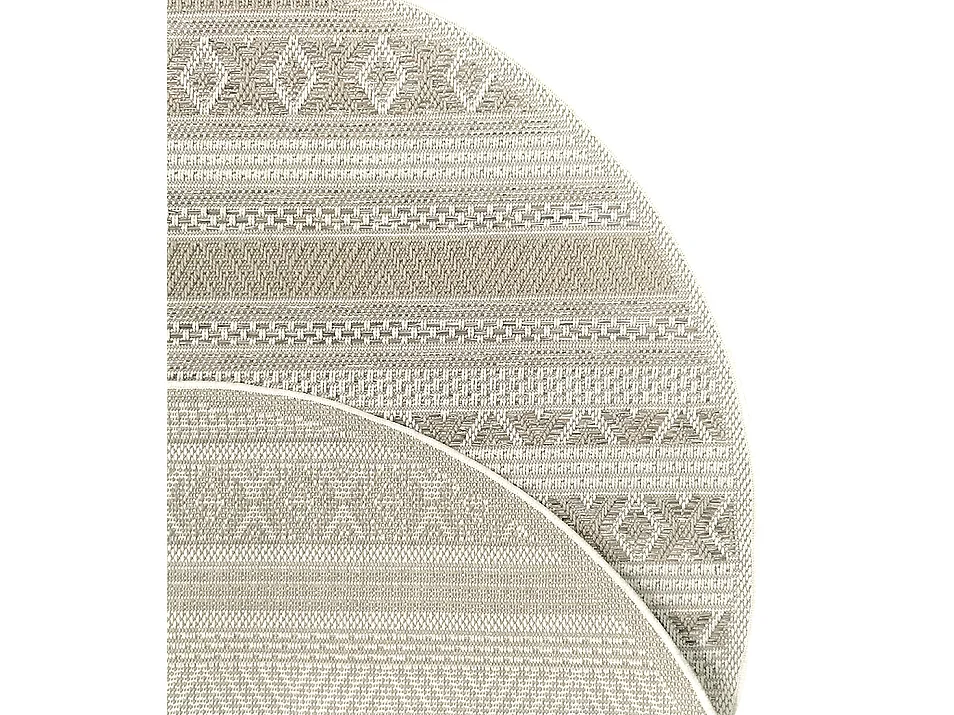 Tapis intérieur extérieur moderne - Beige - 160 x 160 cm - CALGARY