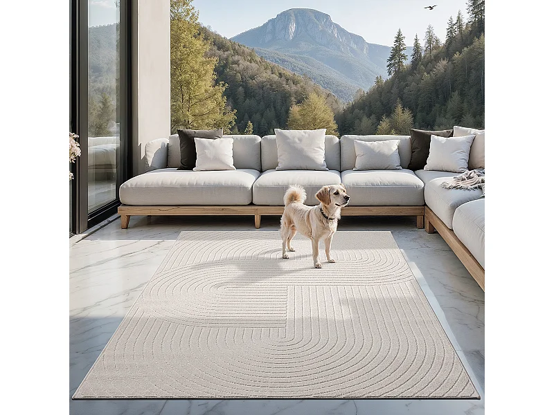 Teppich modern design Boho - Cream - 140 x 200 cm - SANTO PLUS