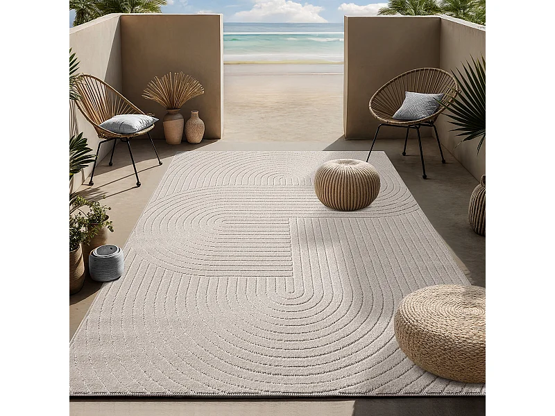 Tapete design moderno boho - Beige - 80 x 150 cm - SANTO PLUS