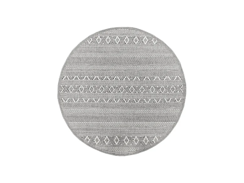 Teppich Indoor Outdoor Modern - Grau - 120 x 120 cm - CALGARY