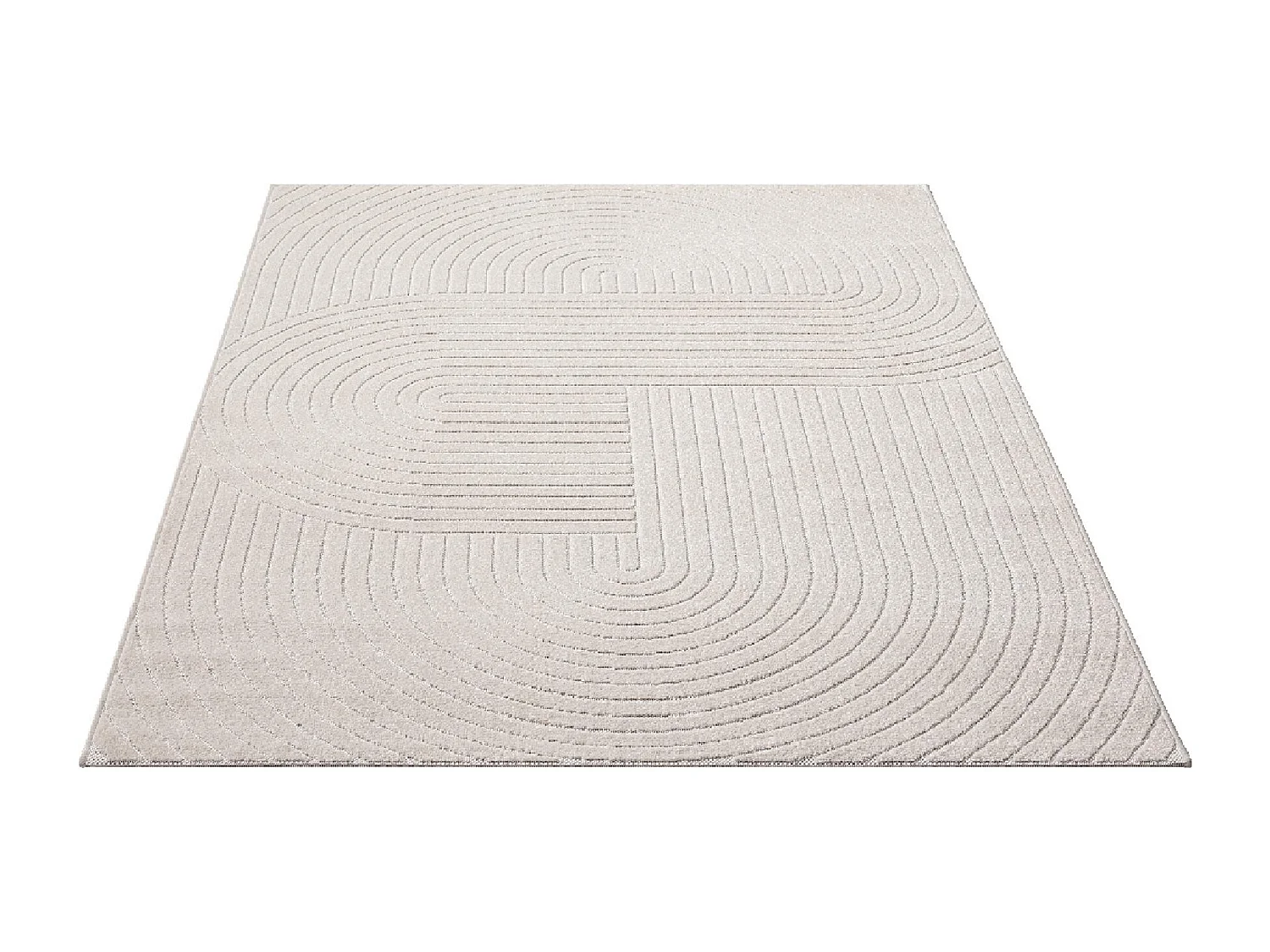 Tapis moderne design boho - Crème - 120 x 160 cm - SANTO PLUS