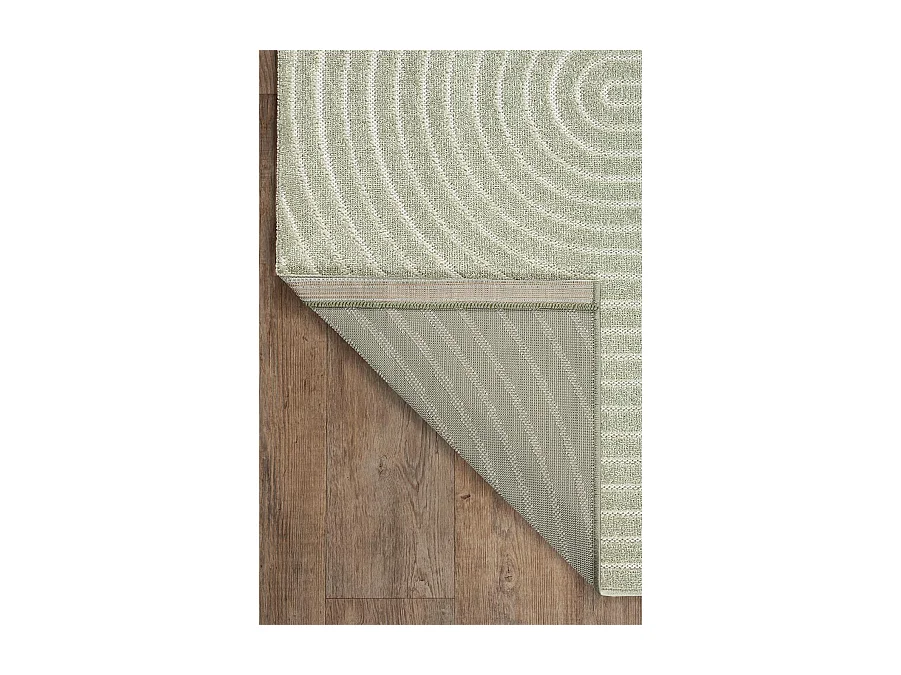 Tapis moderne design boho - Vert - 80 x 150 cm - SANTO PLUS