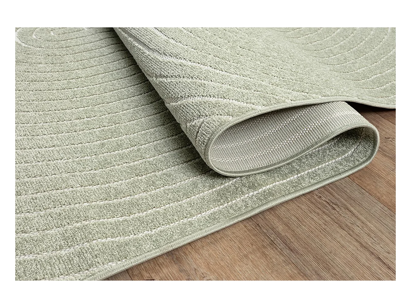 Tapis moderne design boho - Vert - 80 x 150 cm - SANTO PLUS