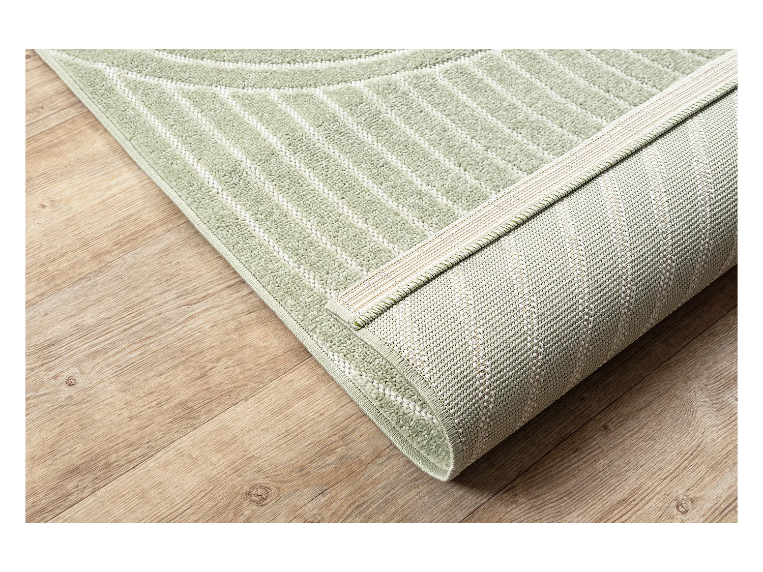 Tapis moderne design boho - Vert - 80 x 150 cm - SANTO PLUS