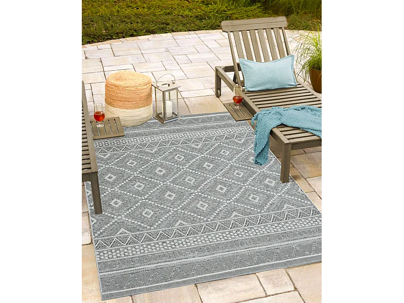 Tapijt buiten binnen modern design - Grijs - 80 x 150 cm - CALGARY