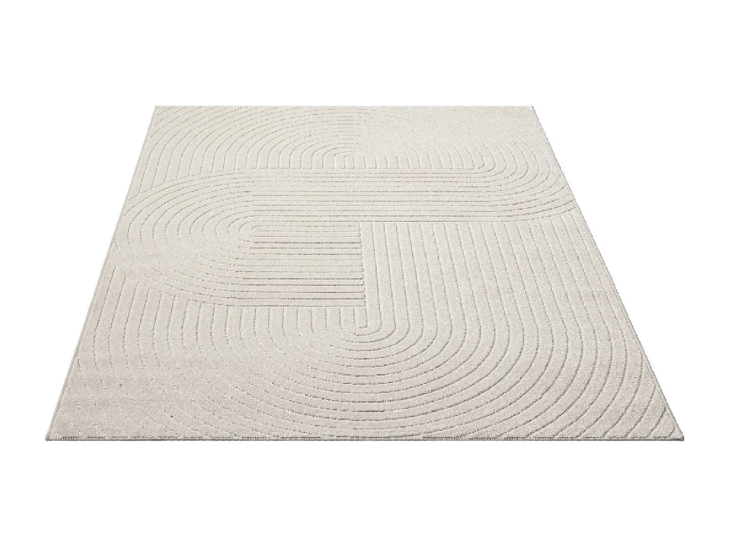 Tapis moderne design boho - Crème - 160 x 220 cm - SANTO PLUS