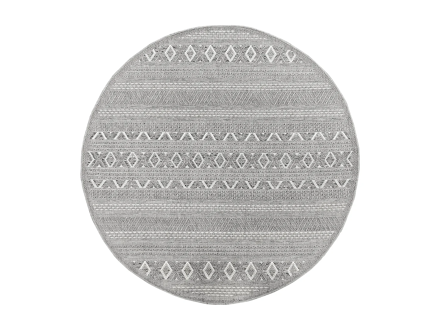 Tapis intérieur extérieur moderne - Gris - 160 x 160 cm - CALGARY