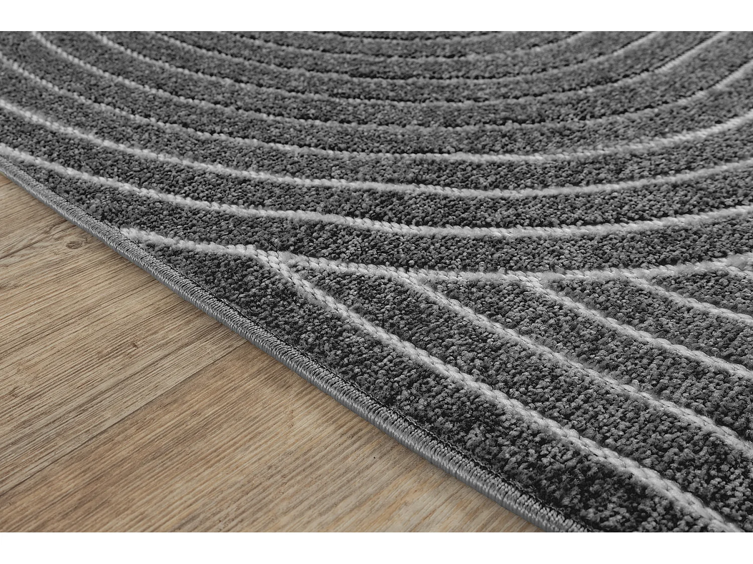 Tapis moderne design boho - Anthracite - 200 x 280 cm - SANTO PLUS