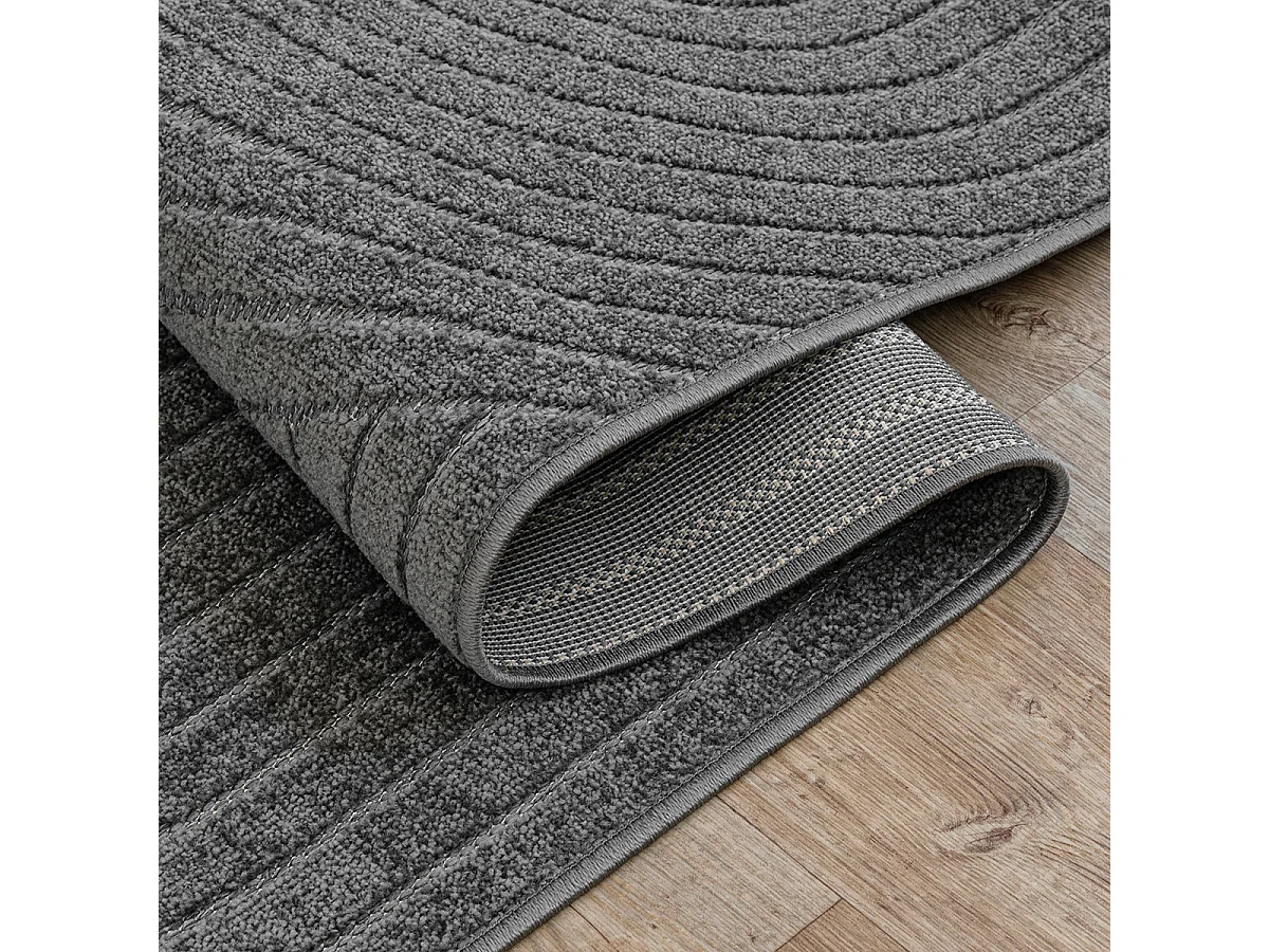 Tapis moderne design boho - Anthracite - 200 x 280 cm - SANTO PLUS