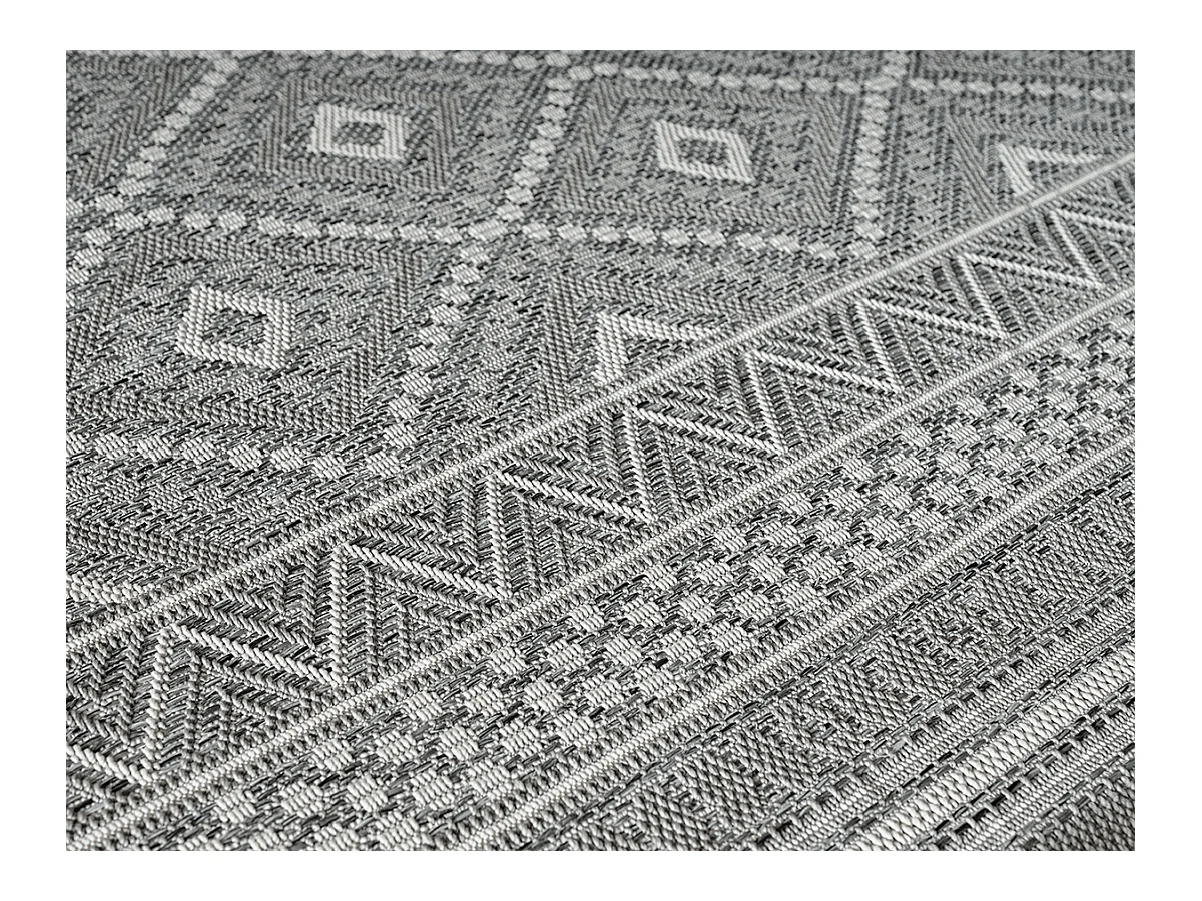 Tapete moderno para uso interno externo - Cinza - 240 x 340 cm - CALGARY