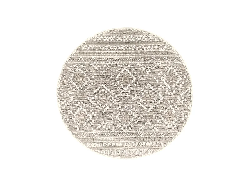 Teppich Outdoor Indoor modern design - Beige - 120 cm - CALGARY Rund