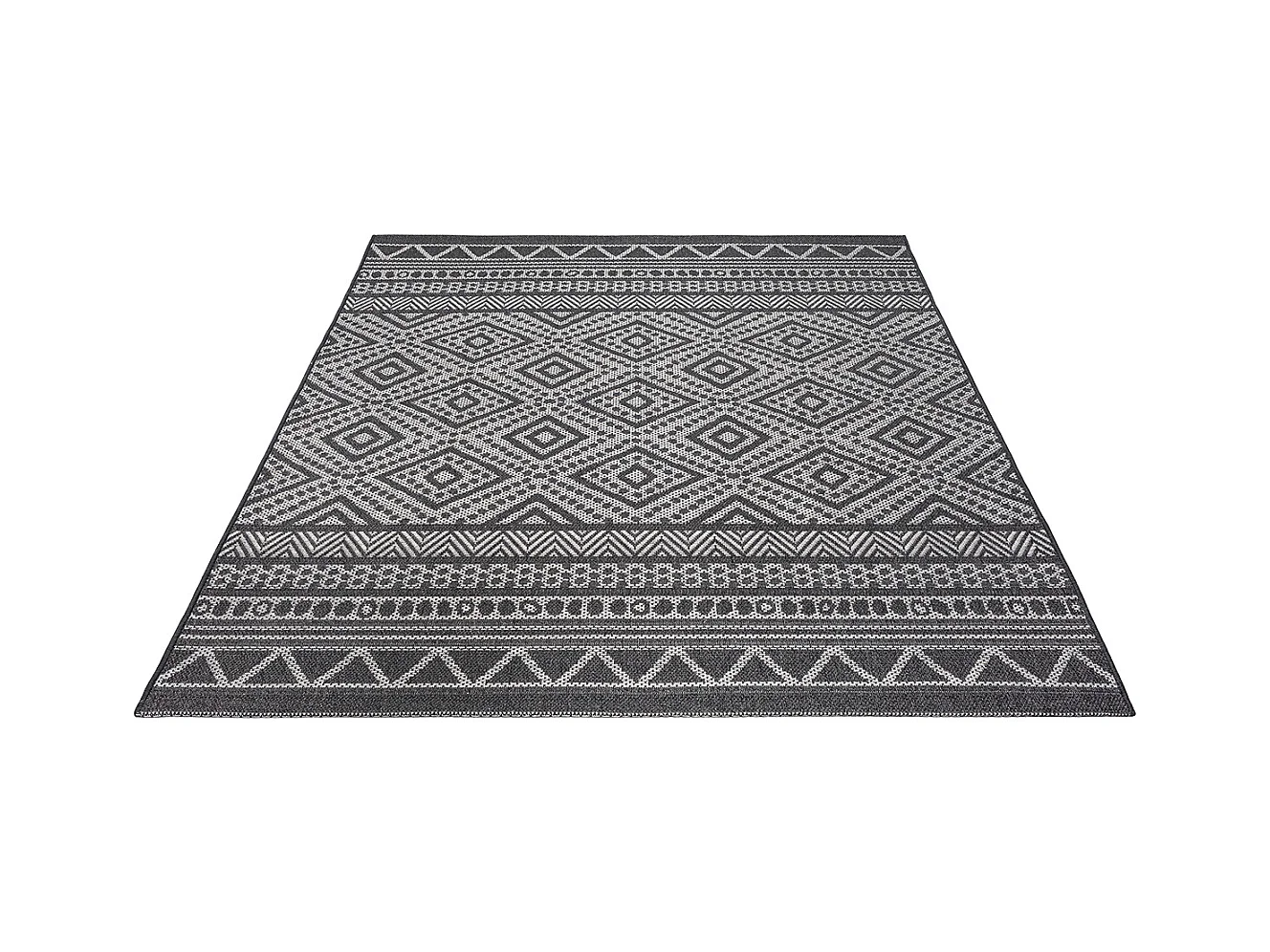 Tapis intérieur extérieur design moderne - Anthracite - 120 x 160 cm - CALGARY