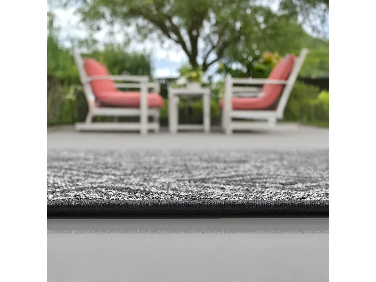 Tapis intérieur extérieur design moderne - Anthracite - 120 x 160 cm - CALGARY